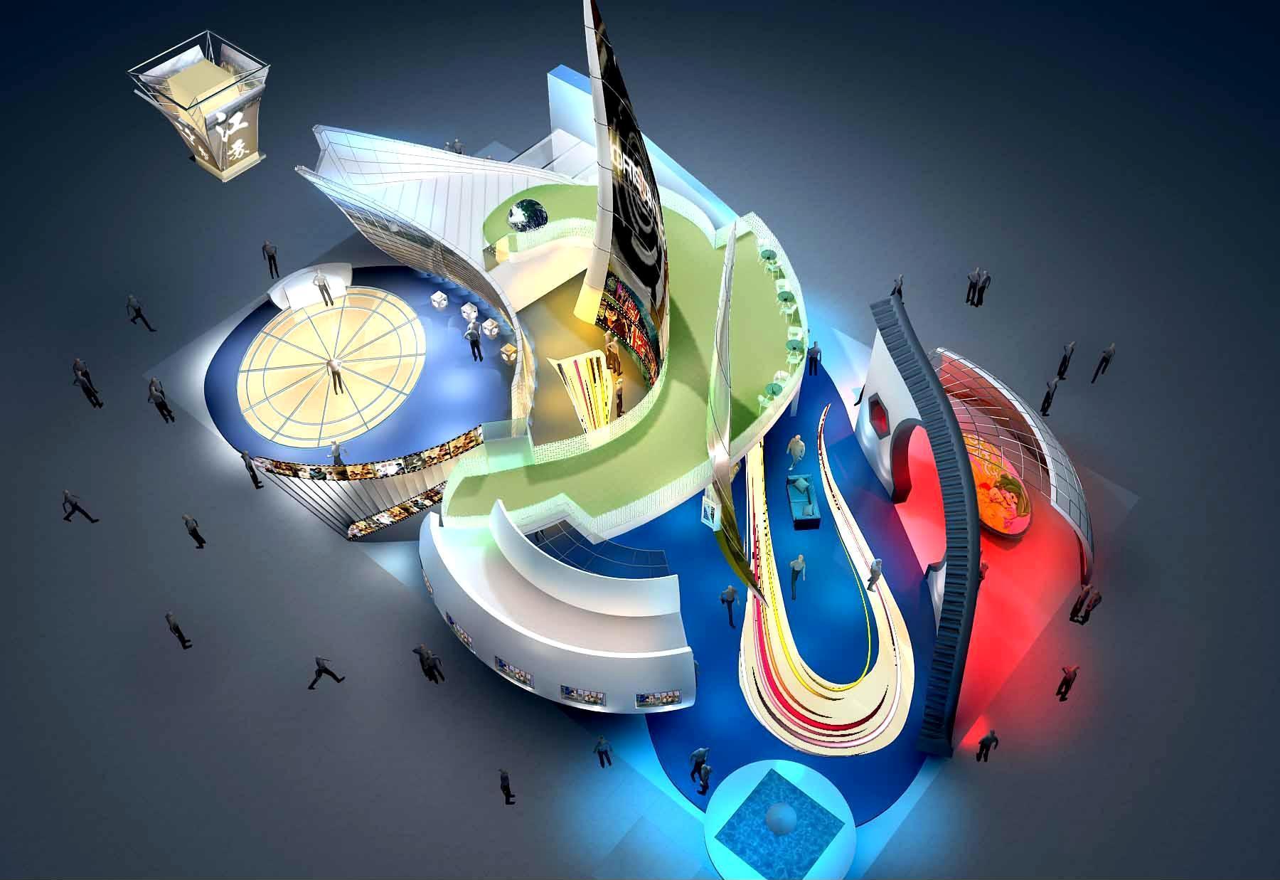 展館設(shè)計中的多媒體應(yīng)用-原筑展覽